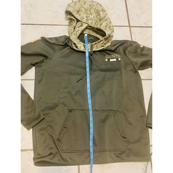 Nike On Field Salute to Service New Orleans NFL Saints Sweatshirt Hoodie Size M - Picture 7 of 8